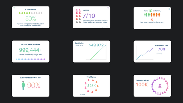 Number Counter Infographic Logo Stings template preview