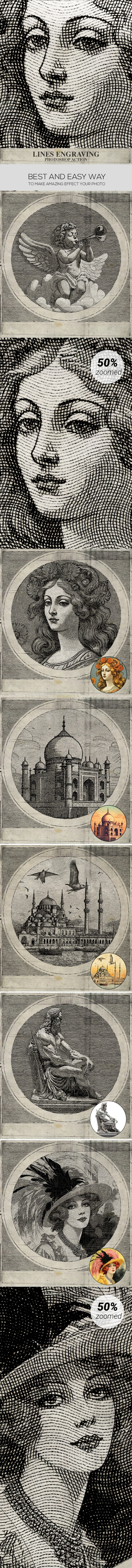 Lines Engraving Photoshop Effect