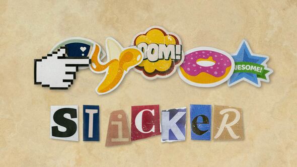 Ransom Letters - Stickers 01 Elements template preview