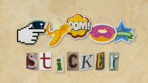 Ransom Letters - Stickers 02 Elements template preview