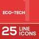 25 Eco-Tech Filled Line Icons 