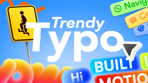 Trendy Typo Titles template preview