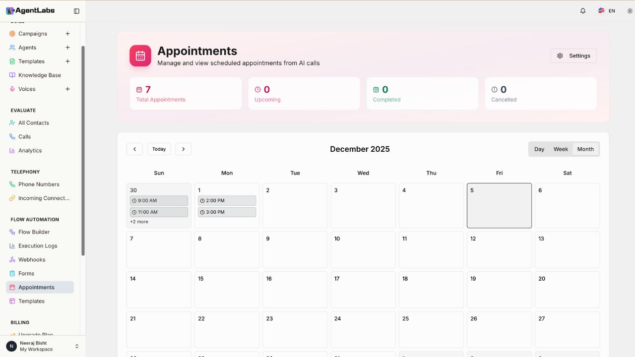 AgentLabs - AI Voice Calling Agents & Lead Intelligence SaaS Platform ...