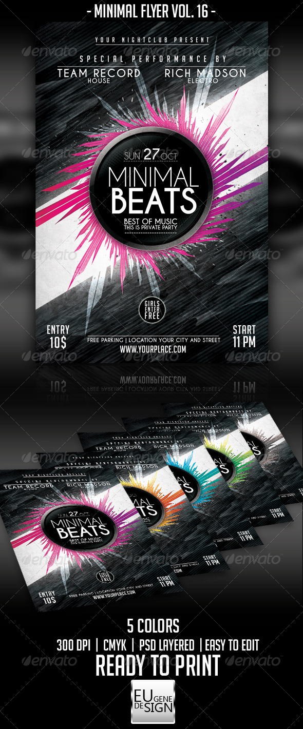 Minimal Flyer Vol. 16 - Clubs & Parties Events