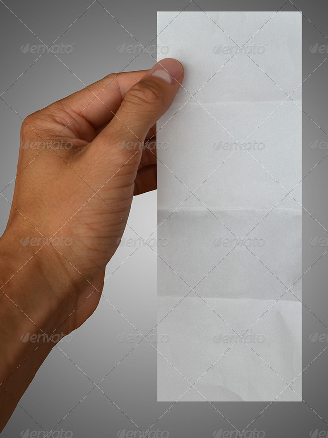 Download Long Receipt in Hand Mock-up by themedia | GraphicRiver