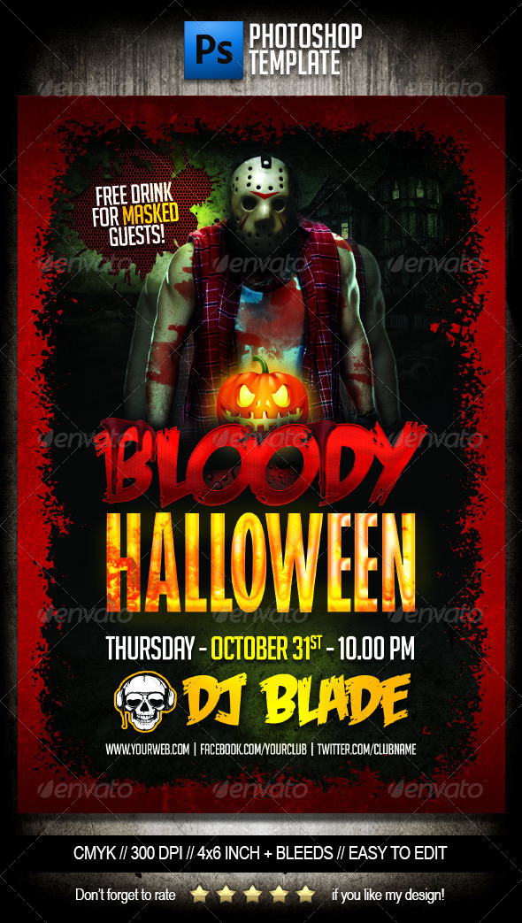 halloween template flyer