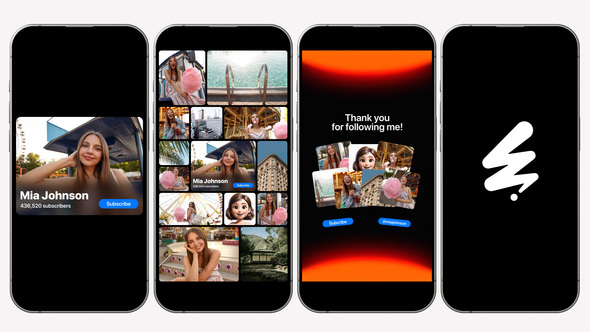 Vertical Neon Social Media Promo Openers template preview