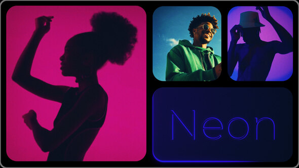 Multiscreen Opener with Neon Effect Openers template preview