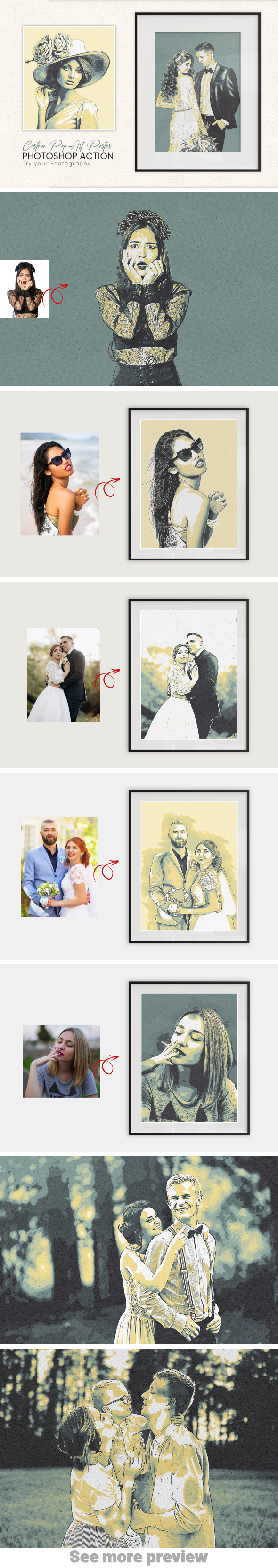 Custom Pop Art Poster Action