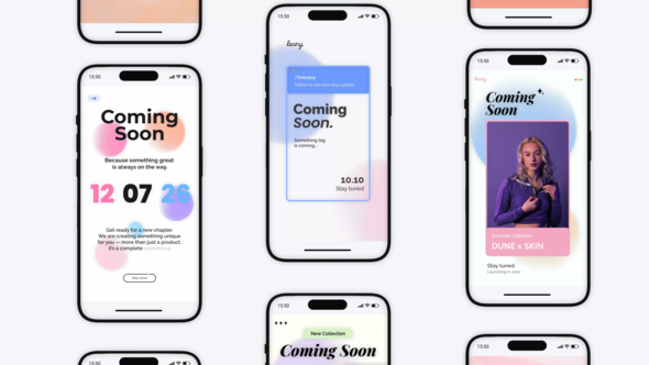 Vertical Coming Soon Titles template preview
