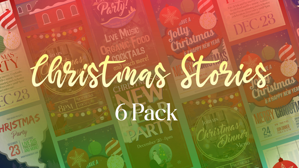 Six Christmas Stories Openers template preview