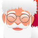 Santa Claus in Love Wearing Glasses 
