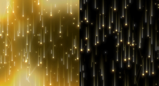 Brilliant shooting stars to the bottom