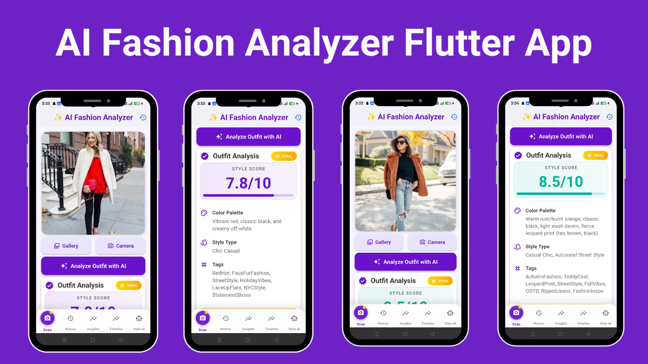 AI-Powered Fashion & Outfit Analyzer Flutter App | Style Score ...
