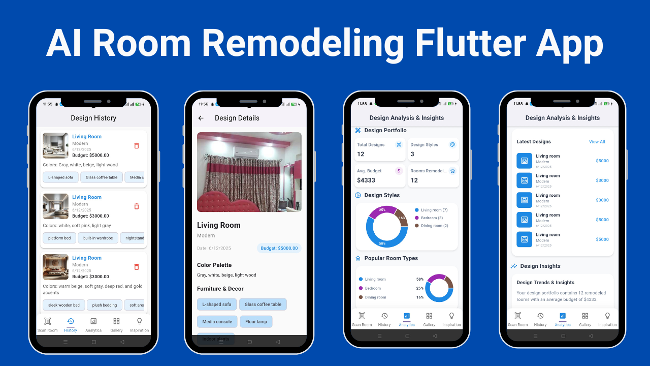 AI Room Remodeling Flutter App | AI Interior Design & Home Renovation ...