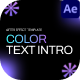 Color Text Intro After Effect Template - VideoHive Item for Sale