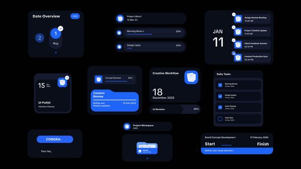 Progress Infographic Logo Stings template preview