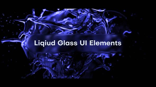 Liquid Glass UI Elements Elements template preview