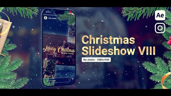 Vertical Christmas Slideshow Openers template preview