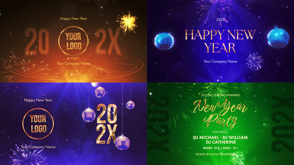 New Year Wishes Pack Openers template preview