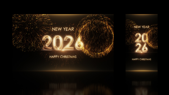 Happy Christmas and New Year 2026 broadcast-packages template preview