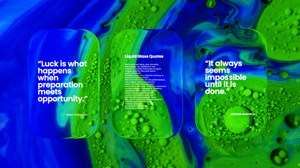 Liquid Glass Quotes Titles template preview