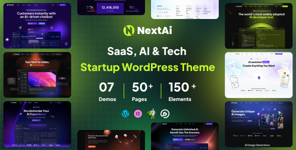 NextAI – SAAS, AI & Tech Startup WordPress Theme