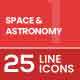 25 Space & Astronomy Filled Line Icons 