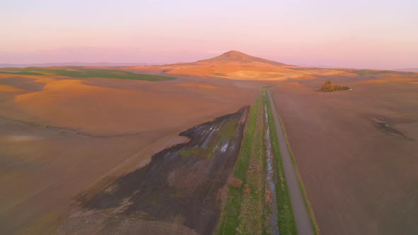 Dusk Comes to Steptoe Butte Palouse Region Washington State 