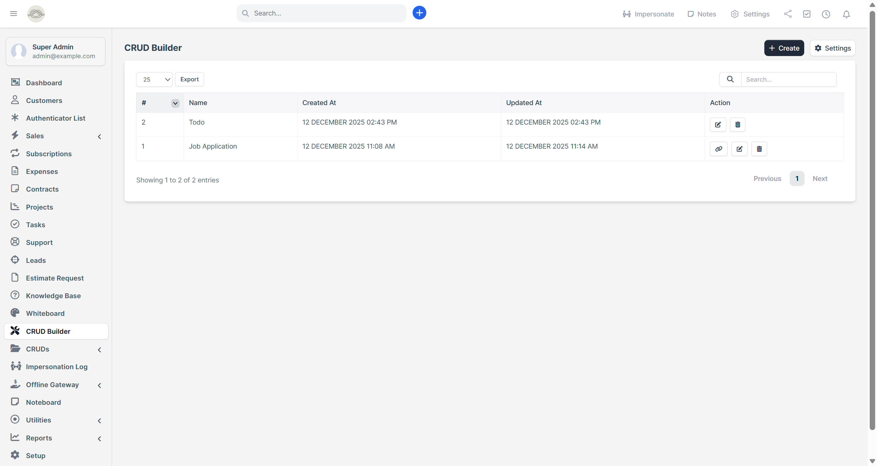 Dynamic CRUD & Form Builder for Perfex CRM by codeonstring | CodeCanyon