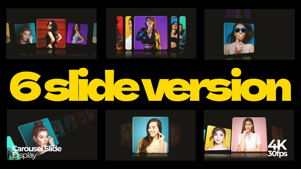 6 Carousel Slide Pack Video Displays template preview