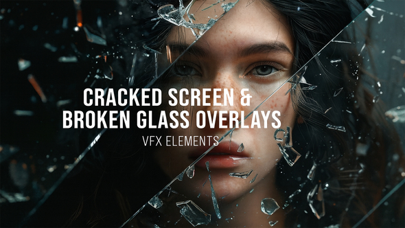Cracked Screen & Broken Glass Overlays – VFX Elements Elements template preview