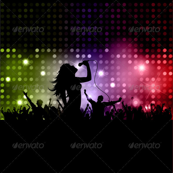 Female singer performing - People Characters