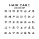 Set Line Icons of Hair Care 