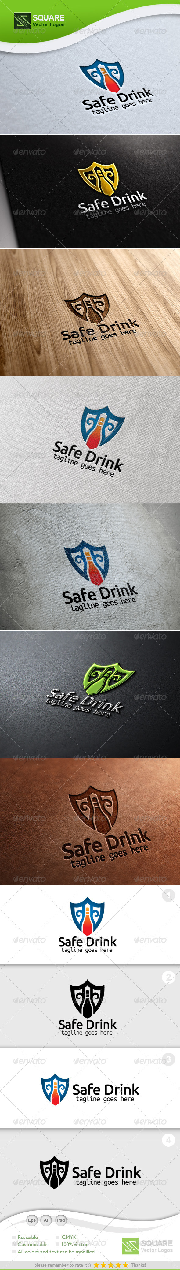 Shield, Bottle Vector Logo Template - Symbols Logo Templates