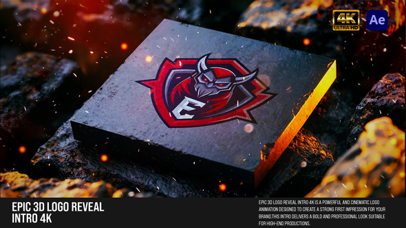 Epic 3D Logo Reveal Intro 4K Logo Stings template preview