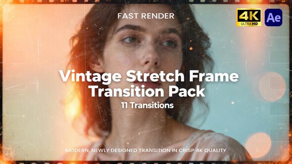 Vintage Stretch Frame Transition Pack AE Elements template preview