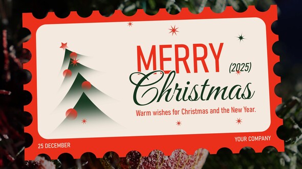Christmas & New Year Greetings Video Displays template preview