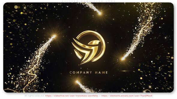 Glitter Particles Logo Logo Stings template preview