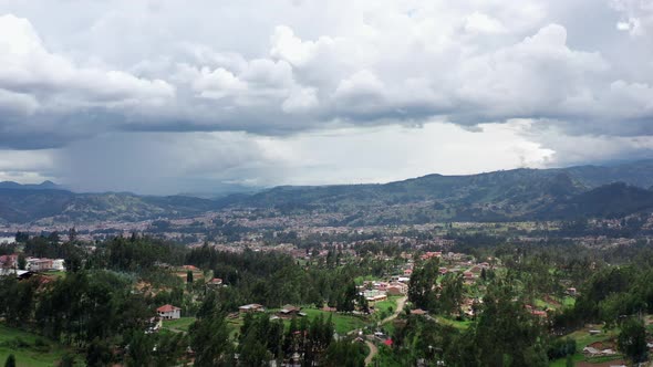 Aerial View Of Cuenca City With Mountain Views At Daytime In Azuay Province, Ecuador. alt