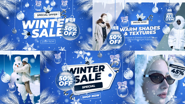 Winter Sale Fashion Promo After Effect Product Promo template preview