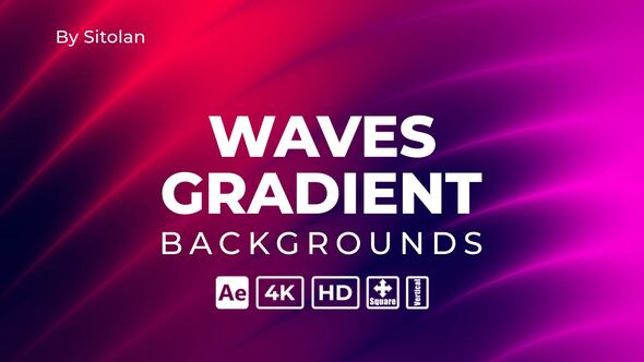 Waves Gradient Backgrounds Elements template preview