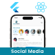 SocialMedia – Social Media / Instagram Clone App UI | Flutter & React Native (Expo) 