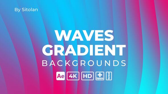 Waves Gradient Backgrounds Elements template preview
