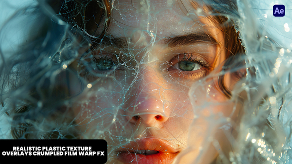 Realistic Plastic Texture Overlays – Crumpled Film Warp FX Elements template preview