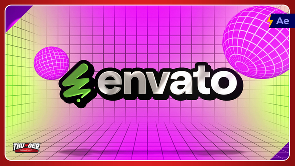 3D Abstract Glitch Logo Reveal Openers template preview