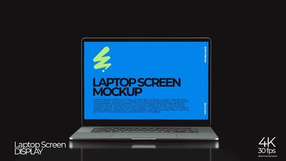Dark Reveal Laptop Mockup Screen Product Promo template preview