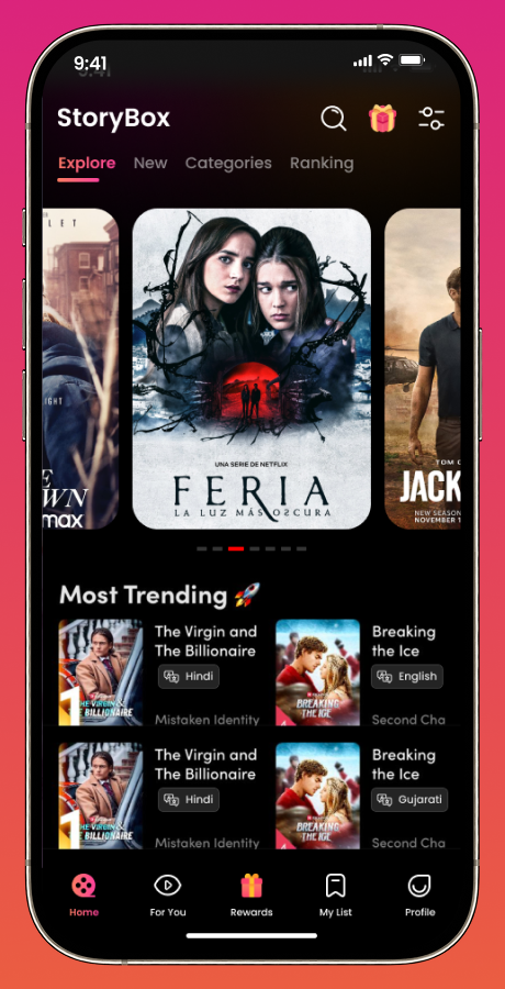 StoryBox – 短剧与网剧视频流Flutter应用 | Android、iOS、Web | 管理面板_1