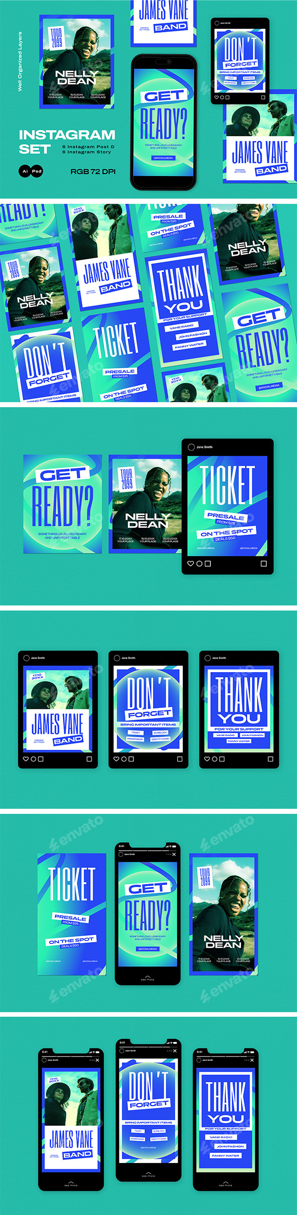 Music Event Instagram Set