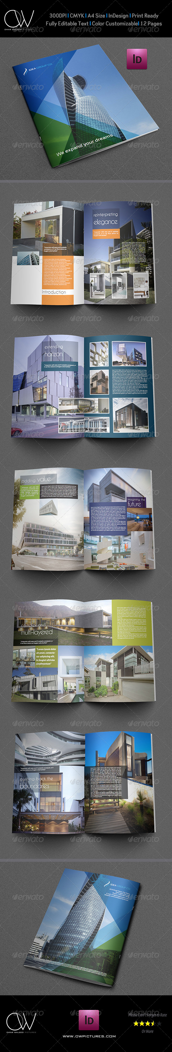 Architectural Brochure Template - 12 Pages - Brochures Print Templates